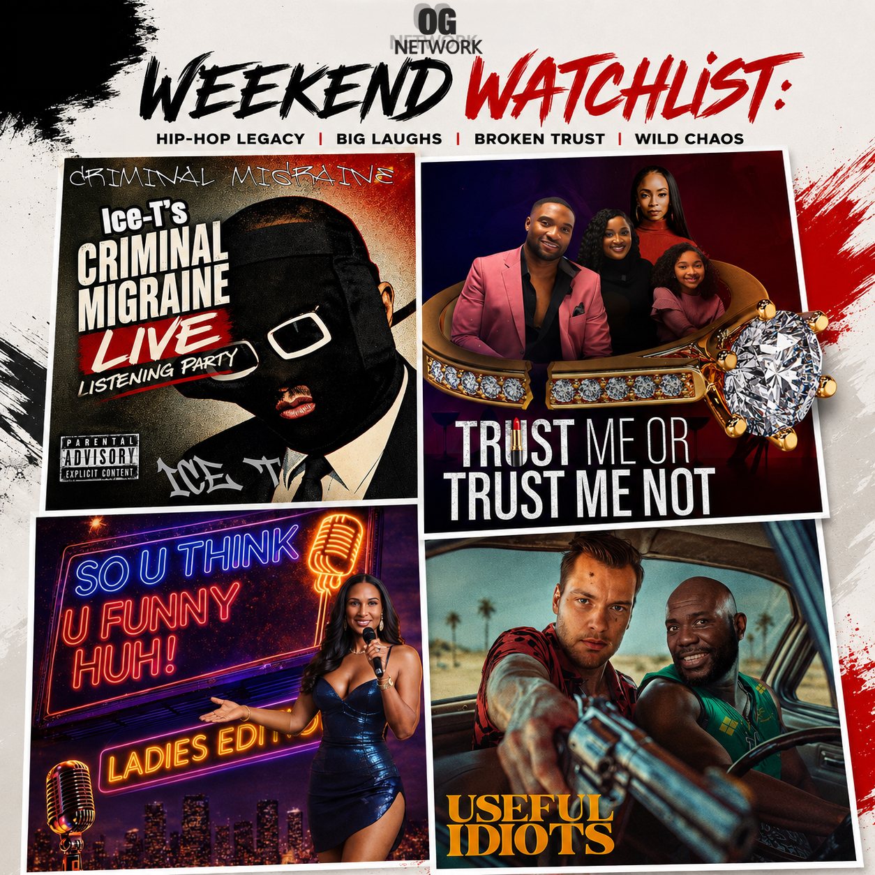 OG Network Weekend Watchlist: Four Different Vibes, One Weekend